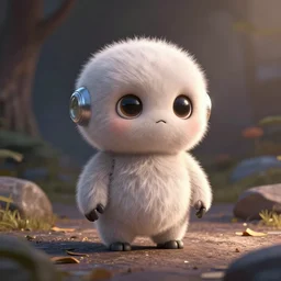 adorable cute robot, lovots!!, fur, big eyes