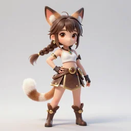 Ahri, full body shot, cute, fantasy, highly detailed, digital painting, 4k, HDR, concept art, smooth, sharp focus, illustration