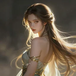druid woman, anime style, art by loish, fantasy, digital painting, concept art, turn around