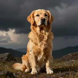 a golden retriever dog pop figure
