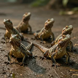 lot lizards parade, 8 k, cinematic lighting, movie still, hd