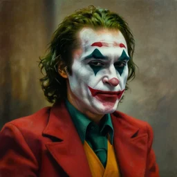 painting of joker by rick celis,