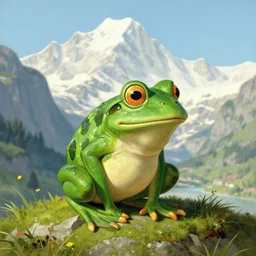 Pepe the frog Crossing the Alps by Jacques-Louis David