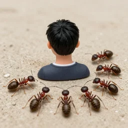 a picture of ants rule human.