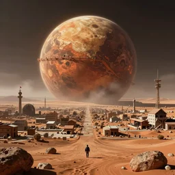 mars in the year 2 0 7 0, according to ai. things have gone well for rapid colonization and there is much development.