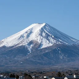 a panorama photograph of mount fuji