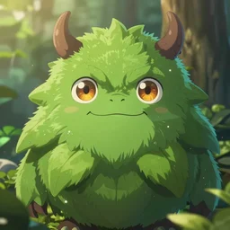 A plant monster, anime key visual trending on art station of with amber eyes and a smug smile professional anime art lots of details semi realistic