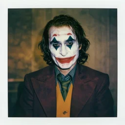 christopher lloyd as the joker by lee jeffries, polaroid film