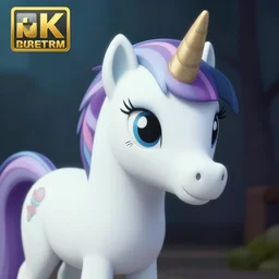 unicorn, shallow depth of field, moody lighting, 8 k, artstation trending,