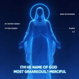 in the name of god, most gracious, most merciful, by greg rutkowski, by anton fadeev, by rhads, 4 k, cyber punk style, glowing blue veins, purple glowing wires, cyberpunk, dystopian, jellyfish phoenix dragon, butterfly squid, burning halo, intricate artwork by tooth wu and wlop and beeple, greg rutkowski