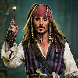 amberd heard as jack sparrow, 3 d render, hyper realistic, detailed, portrait, ruan jia, by wlop, scifi, fanstasy, magic, the gathering, hyper detailed