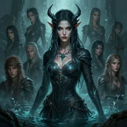 character concept art of a dark fantasy female water witch, key visual, realistic shaded perfect face, fine details, dystopian environment and background, by stanley artgerm lau, wlop, rossdraws, james jean, andrei riabovitchev, marc simonetti, and sakimichan, trending on artstation