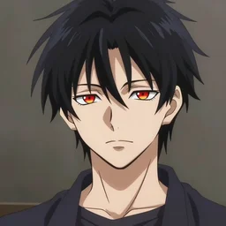 portrait of hisoka anime male 2 0 years old male evil sharp features very very narrow yellow eyes red red soft tousled crimson hair thin lips arch eyebrows anime pixiv smooth skin overwatch moira hairstyle art by wlop ruan jia
