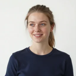 woman from scandinavia, daz, 2 0 - years old, smiling and looking, portrait painting, octane render, white background, art
