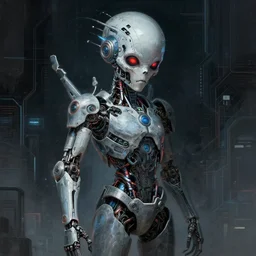 cyborg kid rock, cyberpunk horror, elegant intricate digital painting artstation concept art by mark brooks and brad kunkle extreme detailed