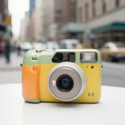 Beautiful colored-photo cameraphone 1969 soft Photograph of New York city street