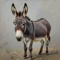 A portrait of an aristocrat donkey, oil painting