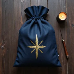 flat lay, knolling of a wizard's bag.