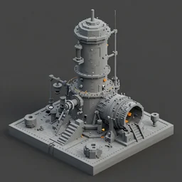 hardsurface industrial pixel art