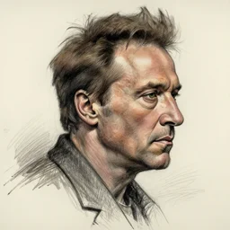 a realistic yet scraggly portrait sketch of the side profile of a stern and sophisticated christopher walken, trending on artstation, intricate details, in the style of frank auerbach, in the style of sergio aragones, in the style of martin ansin, in the style of david aja, in the style of mattias adolfsson
