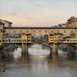 ponte vecchio at dawn paint by william - adolphe bouguereau