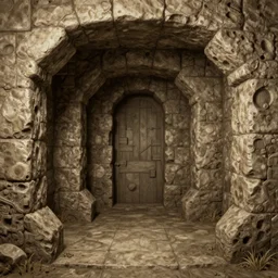 hand painted dungeon texture with perfect details, symmetry, digital art