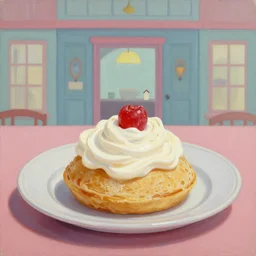 creamy, delicious painting by wes anderson