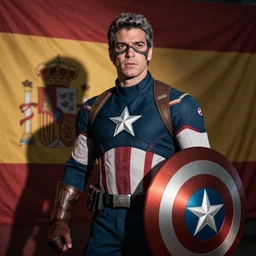 Pedro Sánchez the Spain President as Captain America