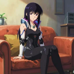 cyberpunk science fiction anime anime anime couch in living room, from the anime film ghost in the shell, trending on artstation