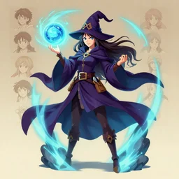 female wizard with time powers, Video game character design , 2d game fanart behance hd by Jesper Ejsing, by RHADS, Makoto Shinkai and Lois van baarle, ilya kuvshinov, rossdraws global illumination
