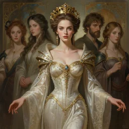 ancient queen emily ratajkowski, diffuse lighting, fantasy, intricate, elegant, highly detailed, lifelike, photorealistic, digital painting, artstation, illustration, concept art, smooth, sharp focus, art by john collier and albert aublet and krenz cushart and artem demura and alphonse mucha