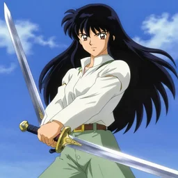 boromir in an 80\'s anime world, holding a sword, incredibly detailed, ultra realistic, Satoshi Kon