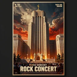 rock concert soviet style poster hd
