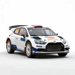 jade rally car, stylized 3d render, isolated on a pure white background, centered, entire object in frame, sharp focus, soft studio lighting