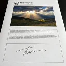 detailed scan of a signle white A4 sized paper,  printed page, scanned document, tables, high definition, signature on the bottom, header with logo, no background -