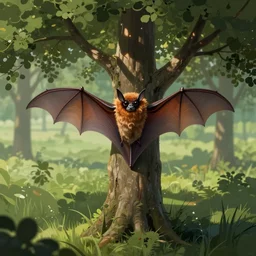 a tree as perceived by a bat, echolocation, illustration