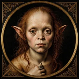 brittney spears as gollum, elegant portrait by sandro botticelli, detailed, symmetrical, intricate