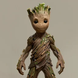 Groot as a Jedi, digital painting