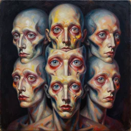 intricate five the last psychosis, oil on canvas, hdr, high detail, photo realistic, hyperrealism, surrealism, cinematic, matte finish, high contrast, 3 d depth, centered, masterpiece, vivid and vibrant colors, enhanced light effect, enhanced eye detail, artstationhd