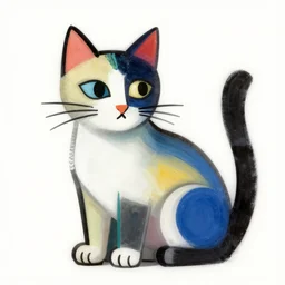 in flower picasso cat