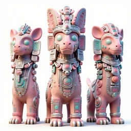 3 d animal totem aztek tribal dofus color pastel vibrant style fanart ornate, rococo, grotesque, zbrush art, majestic, organics, silver filigree, colorful, dark fantasy, celtic knot, anatomical, h r giger style, frank frazetta, ornate, art nouveau, symmetrical, turquoise jewelry, red smoke, roses, emil melmoth, eerie, macabre