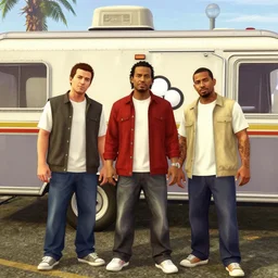 julian, ricky and bubbles from the trailer park boys in gta v loading screen, stephen bliss