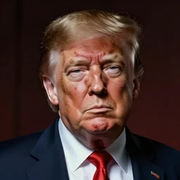 donald trump as a disfigured character from the toxic avenger, oozing pustules, david cronenberg