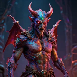 photorealistic devil as a dmt entity in the style of alex grey and michael whelan. hyperdetailed photorealism, 1 0 8 megapixels, amazing depth, high resolution, 3 d shading, 3 d finalrender, 3 d cinematic lighting, glowing rich colors, psychedelic overtones, artstation concept art.