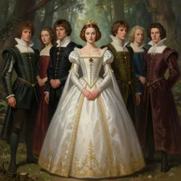 symmetry portrait of welsh brunette fully clothed princess in young man's clothes, short hair, renaissance, forest background, intricate, elegant, highly detailed, digital painting, artstation, concept art, smooth, sharp focus, illustration, art by johnson ting and justin gerard and paul lehr and frank frazetta and john berkey and kekai kotaki