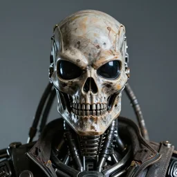 award-winning portrait of the terminator, close up, highly detailed