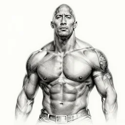 dwayne johnson as origin character in one piece manga, sketch by eiichiro oda, amazing likeness. very detailed.