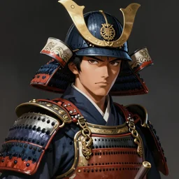 A realistic anime portrait of a handsom samurai with a human face wearing samurai armor, digital painting, by Stanley Artgerm Lau, WLOP, and Rossdraws, digtial painting, trending on ArtStation, deviantart