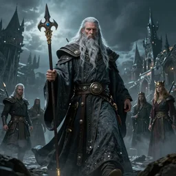majestic Saruman the wise wizard by Mark Brooks, Donato Giancola, Victor Nizovtsev, Scarlett Hooft, Graafland, Chris Moore