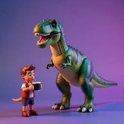 🦖 drinking coffee by wayne barlow and greg rutkowski and donato giancola, action figure, sofubi, studio lighting, colored gels, colored background, xf iq 4, 1 5 0 mp, 5 0 mm, f 1. 4, iso 2 0 0, 1 / 1 6,